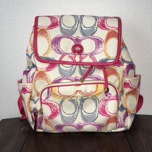 Pink Coach Backpack
